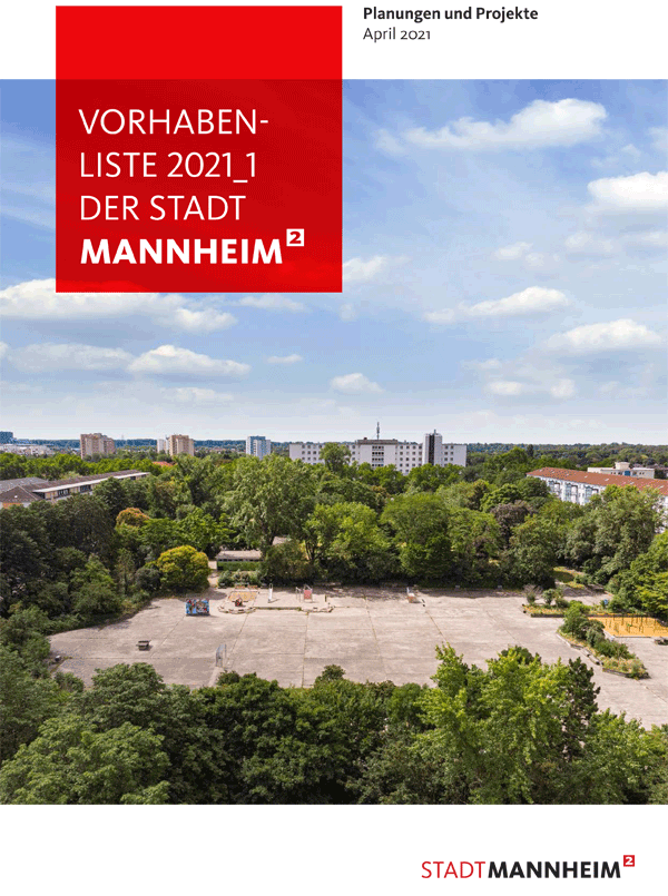 Deckblatt der Vorhabenliste der Stadt Mannheim 2021